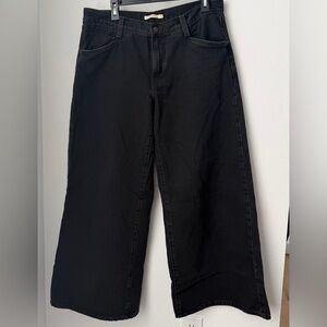 Levi's Black Wide Leg Flare Jeans